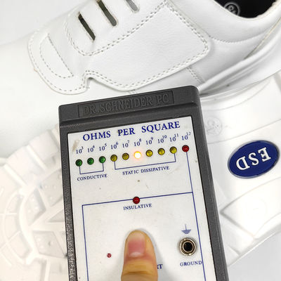Tête de cuillère en acier blanc Anti-écrasement Chaussures de protection du travail Protection de la sécurité Atelier sans poussière ESD Anti-statique chaussures de travail alimentaire