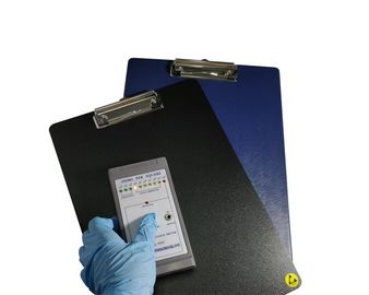 Taille sûre supérieure de panneau d'agrafe d'ESD de fournitures de bureau d'ESD d'agrafe en métal A4 A5 avec le symbole sûr d'ESD