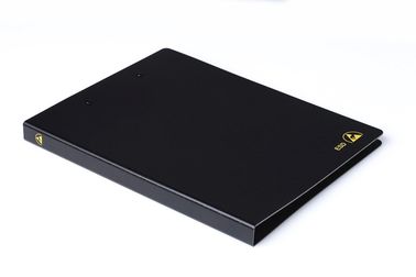 Dispersif de manière permanente statique sûr de noir de la taille A4 de support de document d'ESD de double agrafe