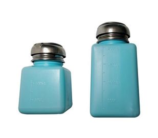 Bouteille dissolvante de presse de distributeur de rose d'ESD de HDPE bleu blanc de distributeur