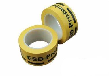 La bande jaune adhésive acrylique de plancher de vinyle pour cocher l'ESD a protégé des zones