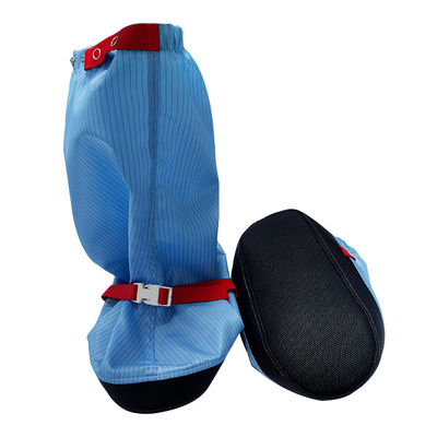 Salle blanche Bleu Anti-statique Bottes de travail 5 mm rayées ESD en tissu Bottes longues