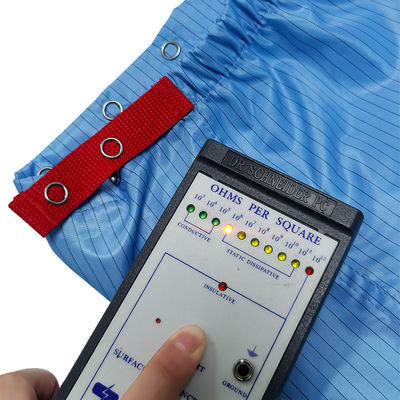 Salle blanche Bleu Anti-statique Bottes de travail 5 mm rayées ESD en tissu Bottes longues