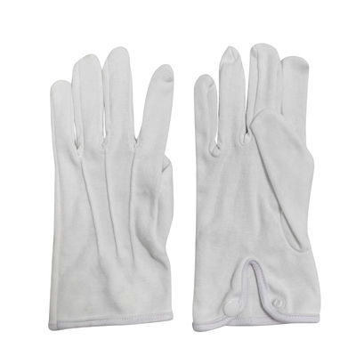 100% de coton, respirant, bijoux blancs, gants de cérémonie, défilé, garde d'honneur.