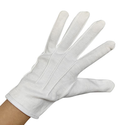 100% de coton, respirant, bijoux blancs, gants de cérémonie, défilé, garde d'honneur.