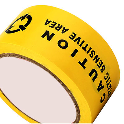 Ruban d'avertissement antistatique ESD jaune Ruban d'identification chinois ou anglais Zone de protection Ruban de sol en PVC