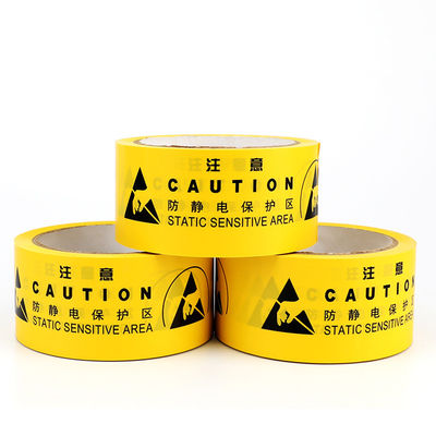 Ruban d'avertissement antistatique ESD jaune Ruban d'identification chinois ou anglais Zone de protection Ruban de sol en PVC