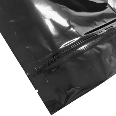 Sac à emballage PE noir imperméable à l'eau personnalisé Sac ESD à fermeture à glissière antistatique pour composants électroniques