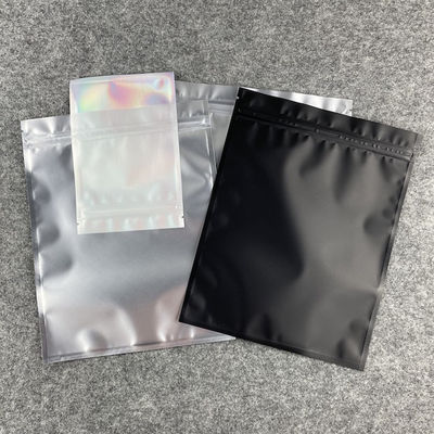 Sac auto-collant mat de couleur solide à double face opaque sac scellé sac d'emballage en aluminium