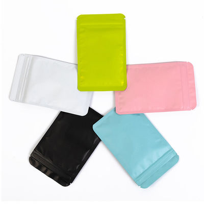 Sac auto-collant mat de couleur solide à double face opaque sac scellé sac d'emballage en aluminium