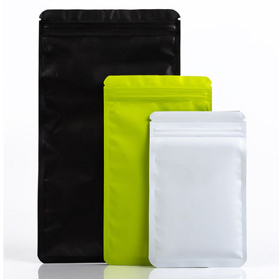 Sac auto-collant mat de couleur solide à double face opaque sac scellé sac d'emballage en aluminium