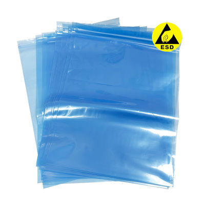 0.75mm*300*400mm Sacs de protection antistatiques bleus ESD Sac à fermeture à glissière pour salle blanche