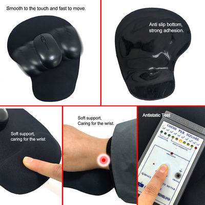 ESD anti-statique bureau noir doux durable de silicone poignet de repos de souris