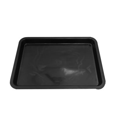530x365x43mm ESD plateaux carrés antistatiques en plastique noir rectangulaire peu profond plateau ESD plateau tournant en cercle électronique