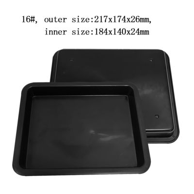 217x174x26mm Noir ESD Plastique antistatique plateaux carrés Tourne-disque électronique