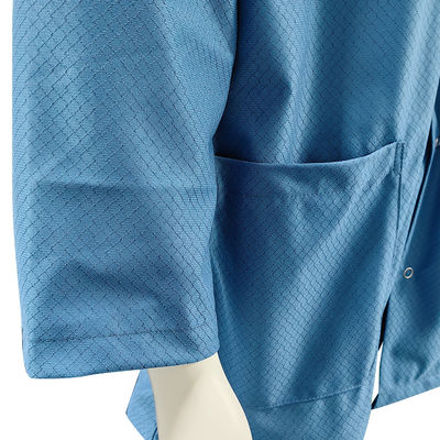 Vêtements antistatiques bleus lavables dans les salles blanches ESD