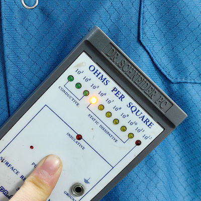 Vêtements antistatiques bleus lavables dans les salles blanches ESD