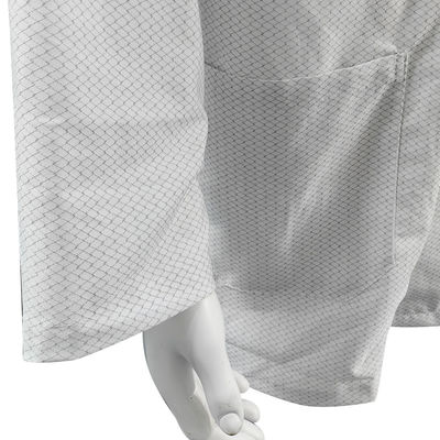 XS-10XL Salle blanche blanche ESD 96% polyester + 4% de carbone anti-statique lavable