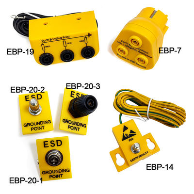 Composant de l'équipement EPA à prise de mise à la terre jaune en forme de L
