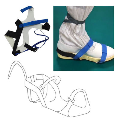 Ceinture antistatique de talon réglable en noir et blanc ESD pour salle blanche
