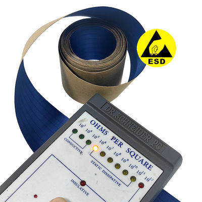 Tape à rouleaux en tissu de polyester à grille autoadhésive antistatique ESD