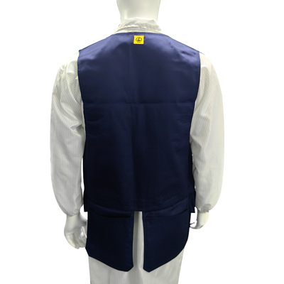 Gilet de travail antistatique en denim bleu pour électricien