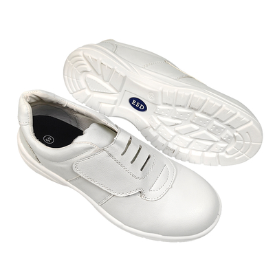 Chaussures de sécurité ESD sans lacets avec velcro, embout en acier, anti-poussière, pour le travail