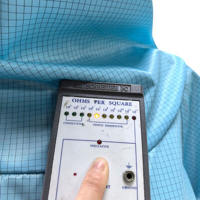 Vêtement anti-statique ESD pour tout le corps, couverture avec capuchon et masque bleu