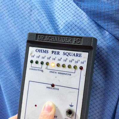 Veste de salle blanche antistatique ESD avec tissu à grille diamantée