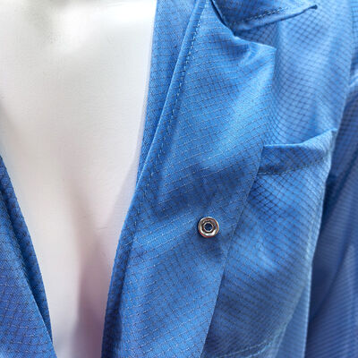 Veste de salle blanche antistatique ESD avec tissu à grille diamantée