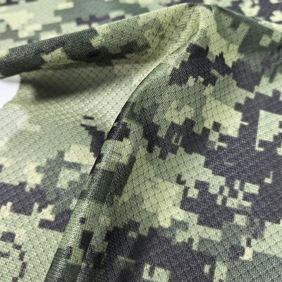 Impression de camouflage Tissu tricoté en treillis diamanté ESD haute performance ¥ 87% polyester + 13% fibre de carbone