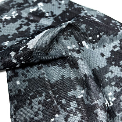 Impression de camouflage Tissu tricoté en treillis diamanté ESD haute performance ¥ 87% polyester + 13% fibre de carbone