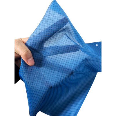 Blue ESD Lightweight Diamond Lattice Fabric | 94% Polyester + 6% Carbon Fiber
