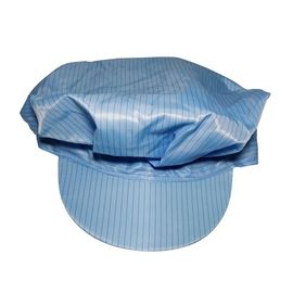 Taille non poussiéreuse de tissu de polyester d'anti chapeau statique jaune bleu blanc d'Esd S/M/L/XL
