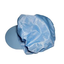 Taille non poussiéreuse de tissu de polyester d'anti chapeau statique jaune bleu blanc d'Esd S/M/L/XL