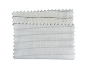 Blanc de tricotage protégé de la poussière de rayure de tissu d'ESD de polyester en stock, couleur blanche