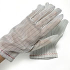 Gants antistatiques de polyester d'ESD de Cleanroom de carbone de rayure