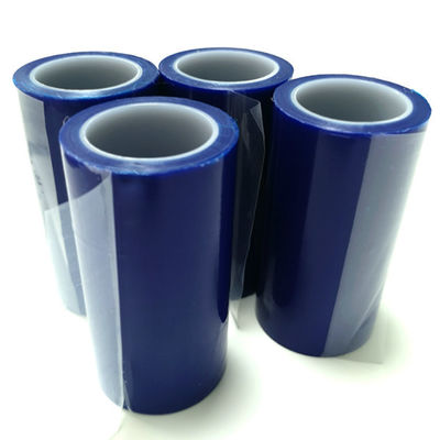 Rouleau collant de fibre de PE jetable bleu blanc du Cleanroom 18m