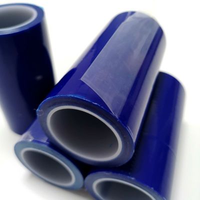 Rouleau collant de fibre de PE jetable bleu blanc du Cleanroom 18m