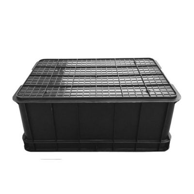 boîte statique d'ESD pp de noir de Cleanroom de 600x400x230mm anti