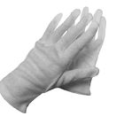 Gants blancs de coton de 100 pour cent fortement étirables pour les endroits protégés de la poussière
