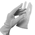 Gants blancs de coton de 100 pour cent fortement étirables pour les endroits protégés de la poussière