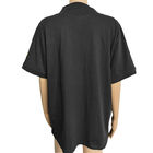 Unisexe noir d'anti T-shirts statiques d'ESD de coton de 96% pour le laboratoire de Cleanroom