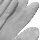 Gants blancs antidérapage de paume d'unité centrale de polyester pour l'industrie S M L XL XXL