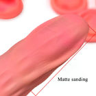 Les berceaux jetables de doigt de latex rose de chloruration ont donné à Matte Non Slip une consistance rugueuse