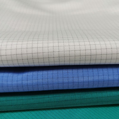 Anti charge statique de polyester de coton de comité technique de grille blanche du tissu 4mm