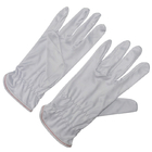 La main blanche a sué les gants fonctionnants de polyester de Cleanroom d'absorption adaptés aux besoins du client
