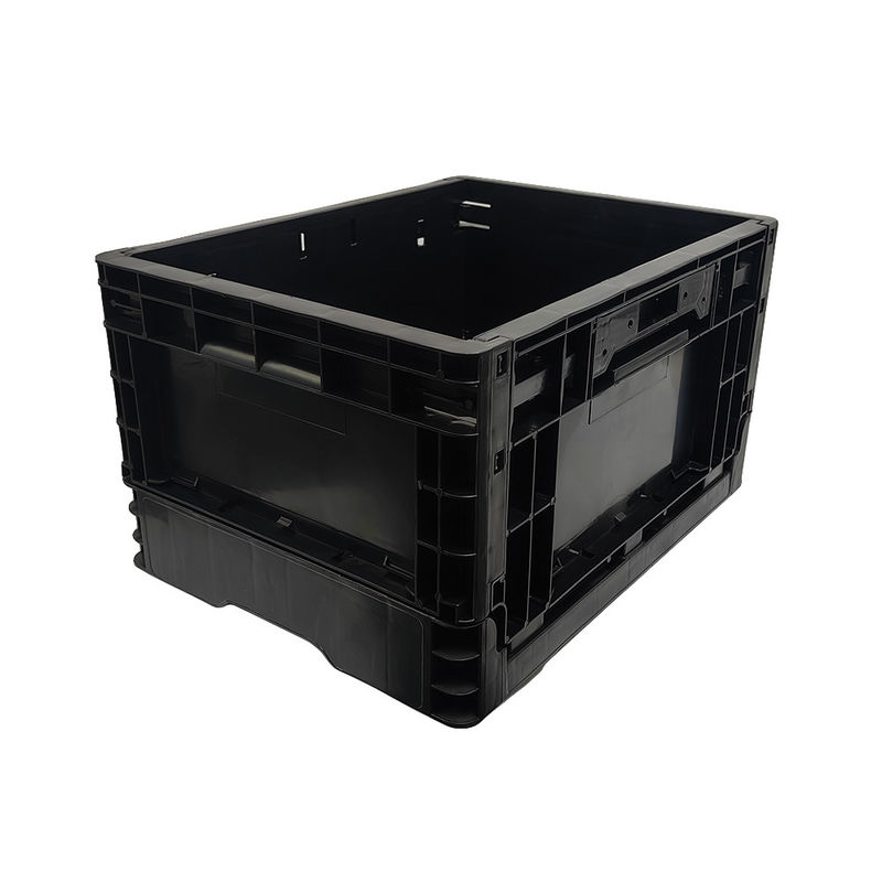 400*300*220MM Boîte pliante antistatique noire Boîte de rechange en plastique Boîte en plastique pliable