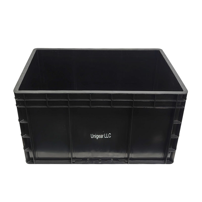 600*400*230mm Boîte en plastique antistatique ESD noire Boîte à pièces électroniques Boîte antistatique pour l'industrie électronique