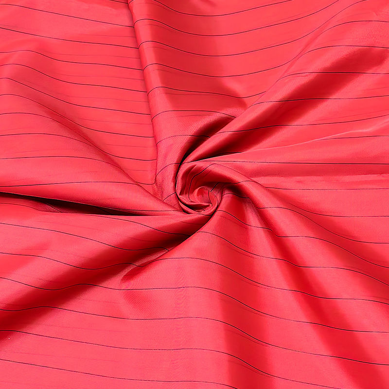 Bandes rouges de 17 mm 99% polyester + 1% bandes conductrices Lab Lint Free Anti-statique ESD Tissu antistatique